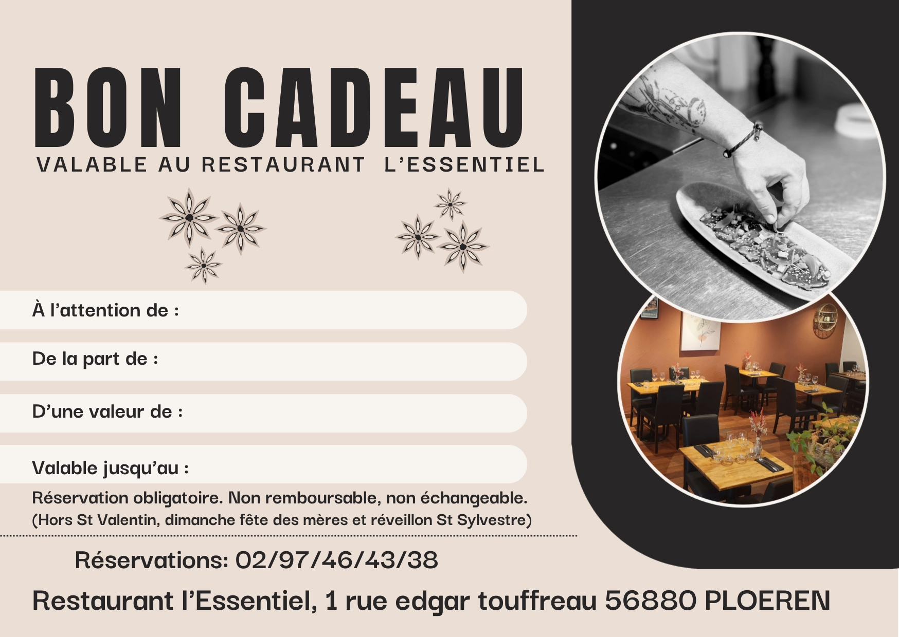 Restaurant &eacute;v&eacute;nementiel Ploeren, Restaurant &eacute;v&eacute;nementiel Morbihan, Restaurant &eacute;v&eacute;nementiel 56